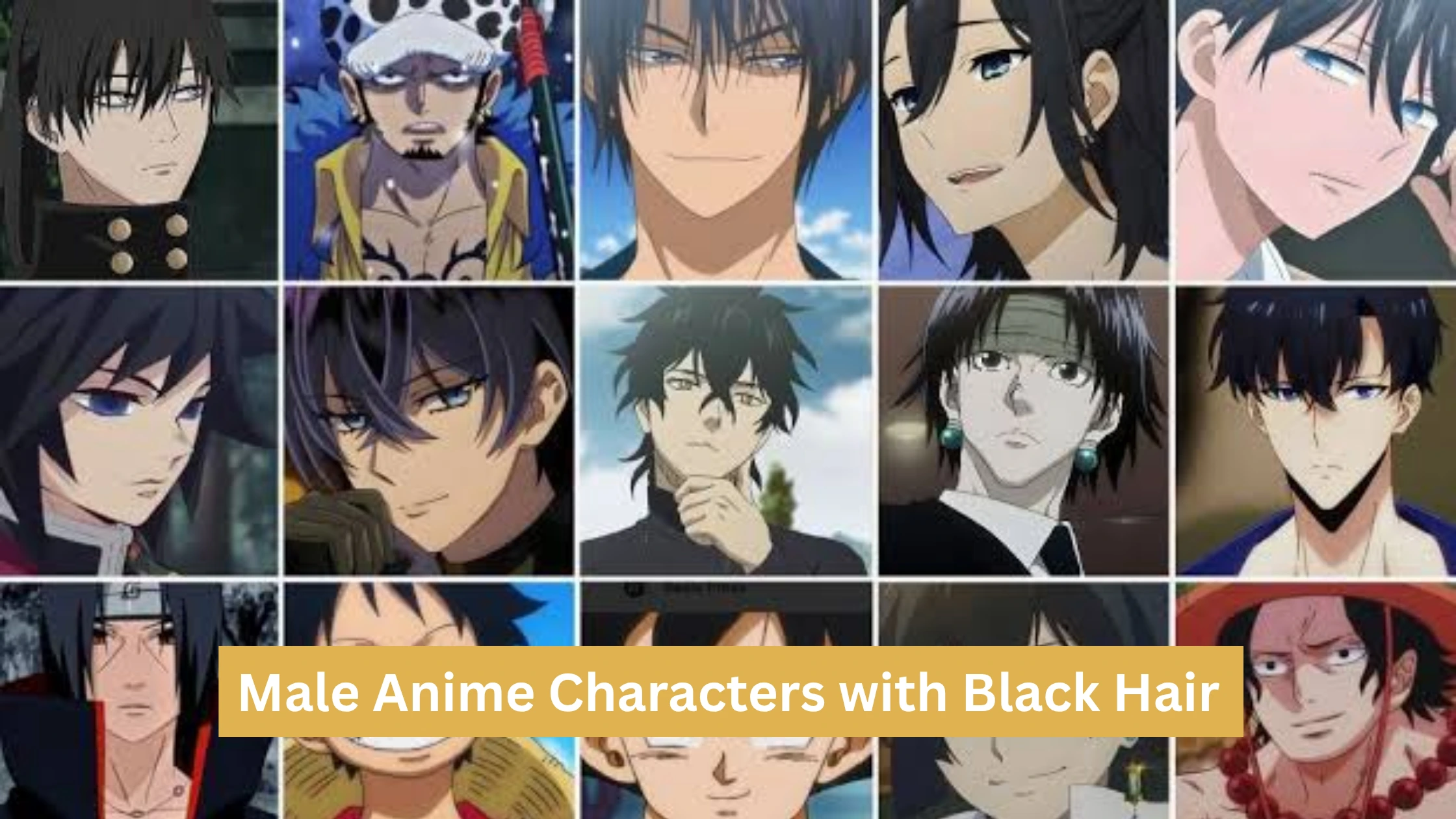 Male Anime Characters with Black Hair