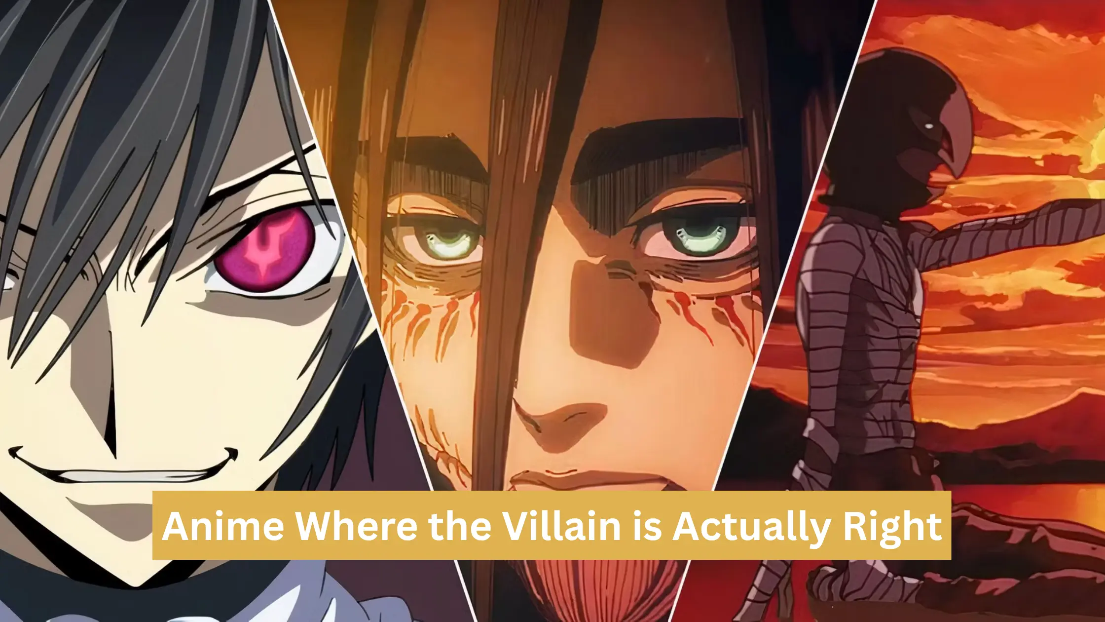 Anime Where the Villain is Actually Right